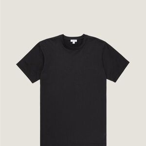 Sunspel riviera mid weight Classic Black Men's T-Shirt size large new with tags